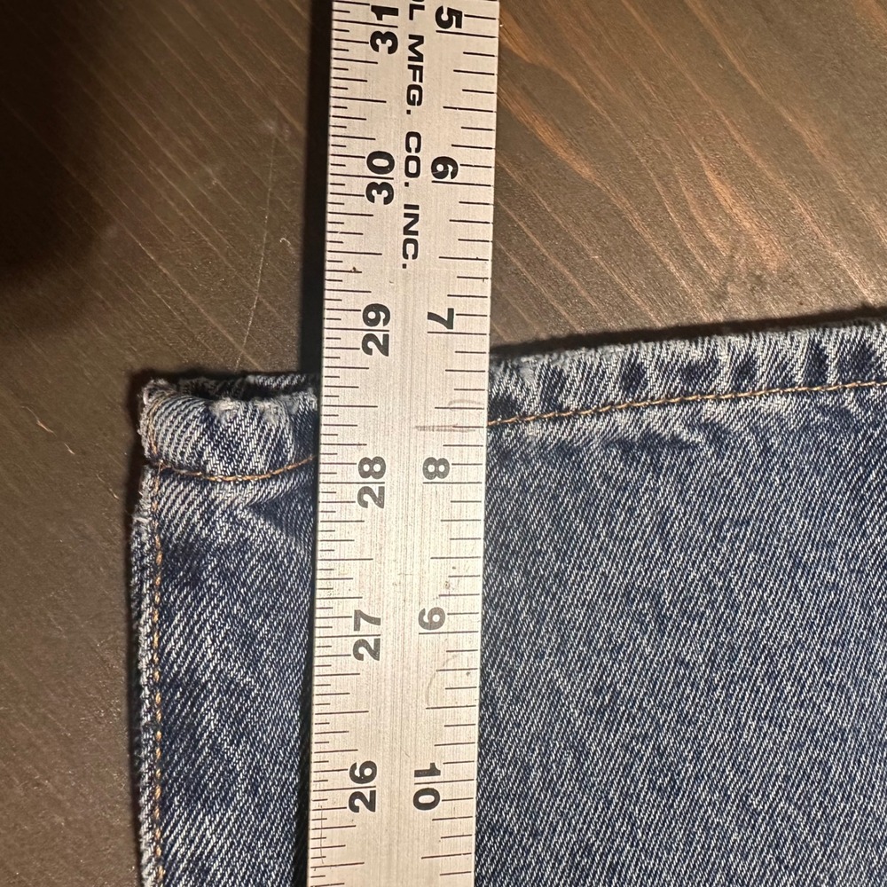 Levis Premium 501 Button Fly 90s Mens Straight Leg Blue Denim Jeans W29 L30 - Picture 10 of 10